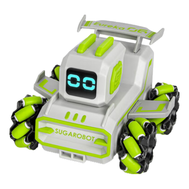 Hape (Germany) Children's STEAM Toy, Electric Remote Control Racing Car, Programmable Robot with Translational Movement, Green, 801002