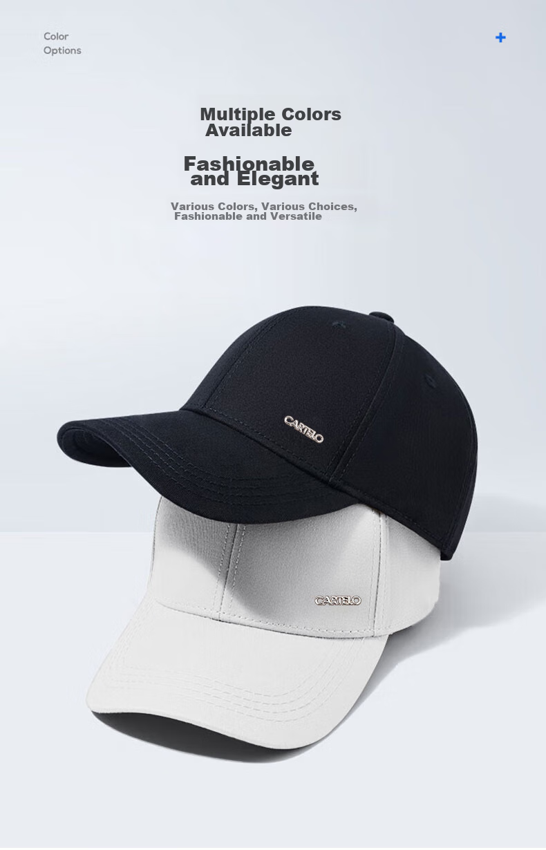 CARTELO Baseball Cap for Men And Women, All-Season Trendy Versatile Visor Hat, Outdoor Sun Protection Cap, Sunhat, Couple Style 3