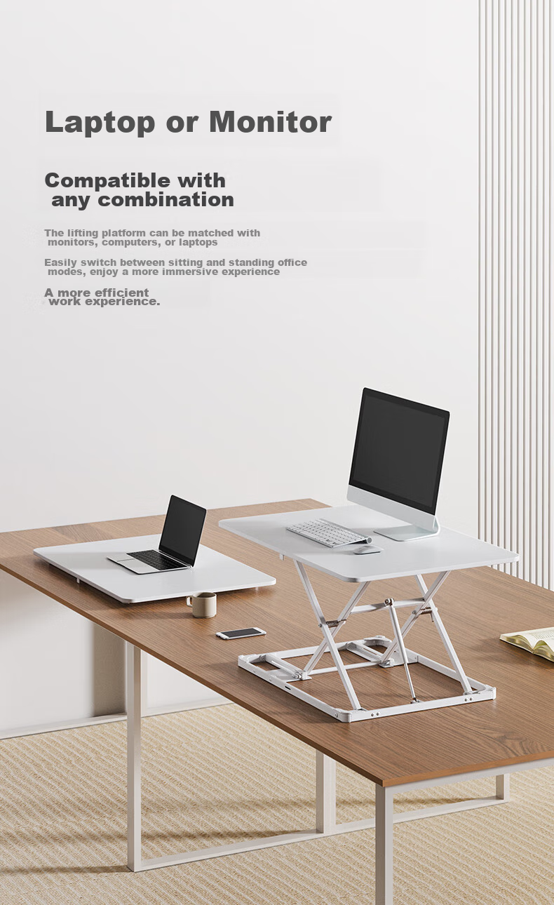 Brateck North Arc Height Adjustable Desk, Standing Office Work Riser Table, Standing Computer Height Adjustable Stand D200 10