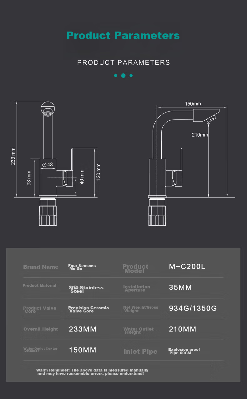 MICOE Basin Faucet Series, 304 Stainless Steel, Hot And Cold, 360° Rotating, Bathroom Washbasin And Face Washing Tap 6