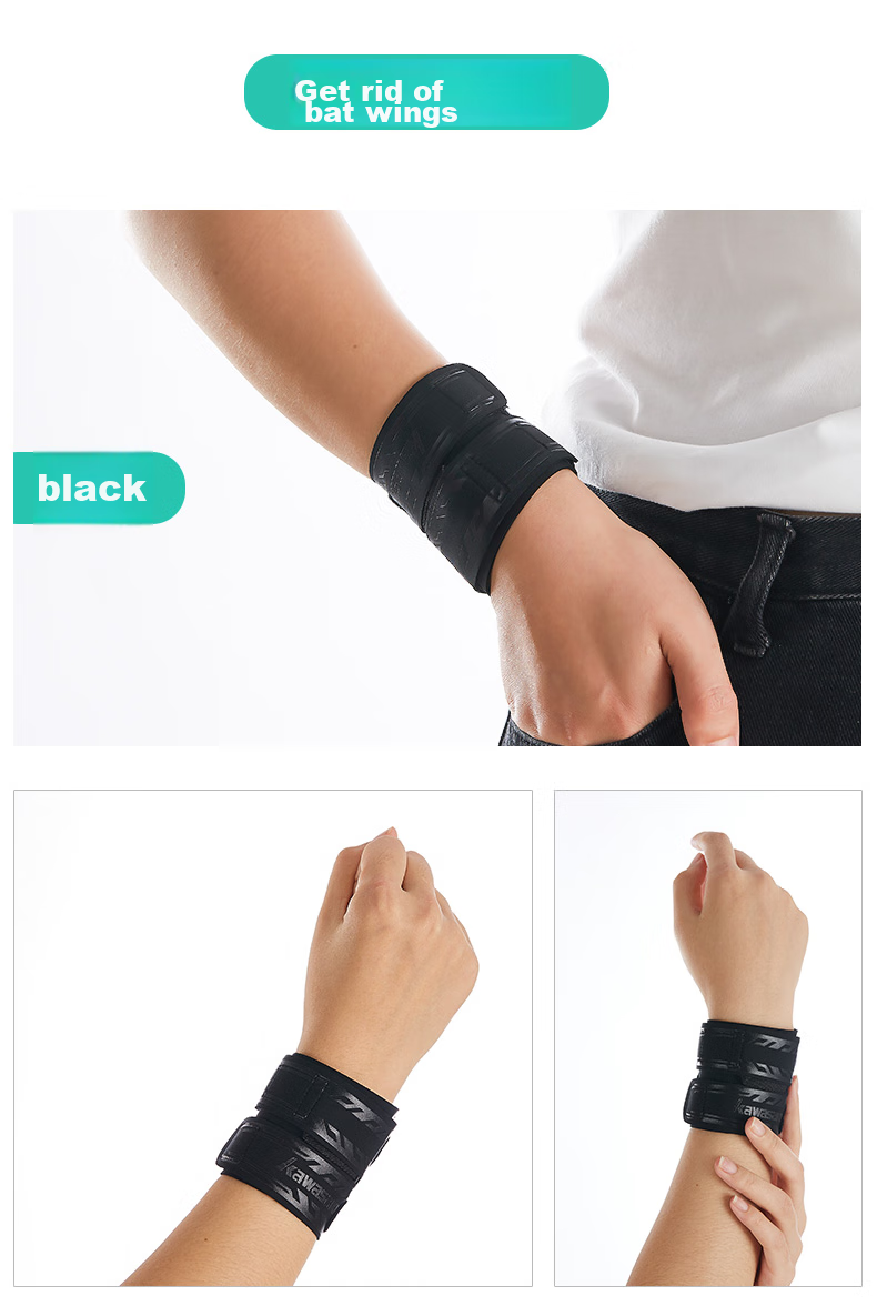 KAWASAKI Sports Wrist Guard for Men And Women, Fitness Basketball Wrist Protector, Badminton Protective Wrist Guard 3226D Black (Pack of Two) 8