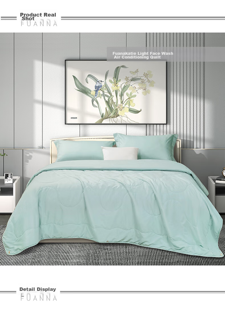 FUANNA Summer Cooling Quilt, Single Size, Washable, Air Conditioning Blanket, Thin Summer Comforter, 2.5 Jin (1.25 Kg), 203x229cm 7