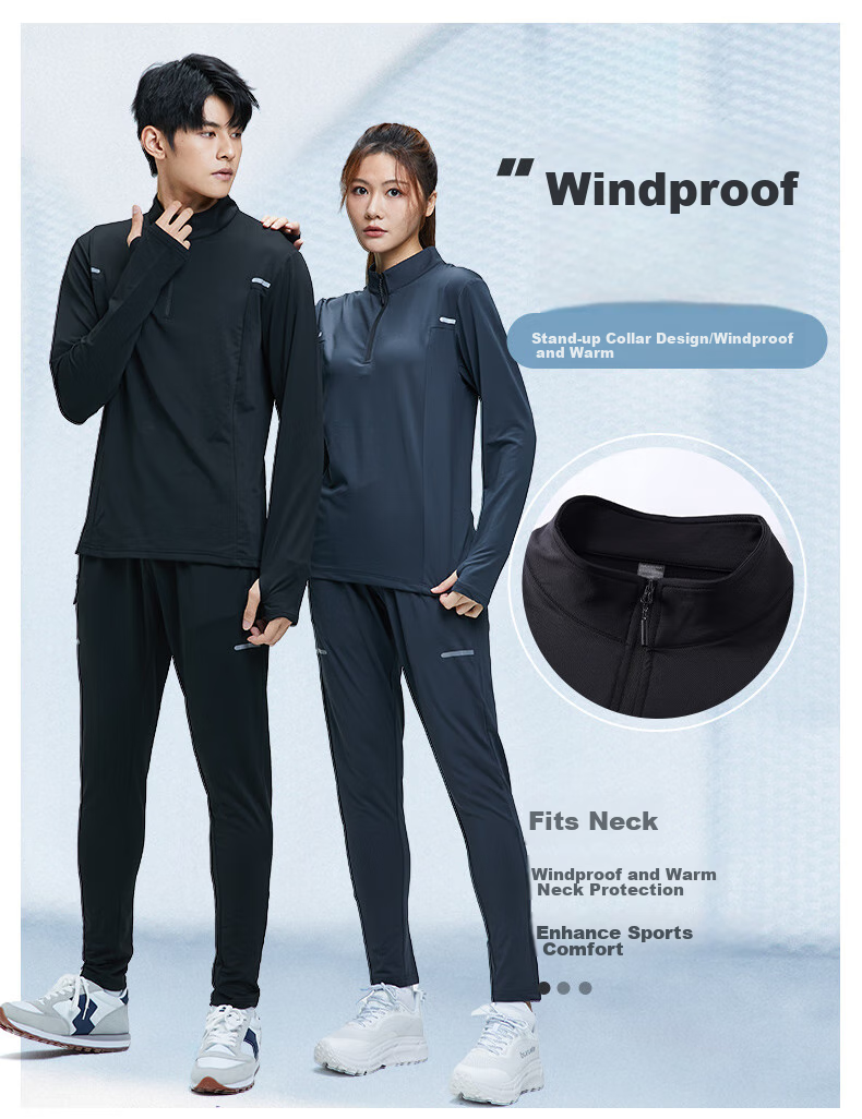 BURUITE Sports Outfit for Men, Running Gear, Gym Clothes, Morning Jogging, Badminton Uniform, Cycling Ice Silk, Spring And Autumn Quick-Dry Clothing 5