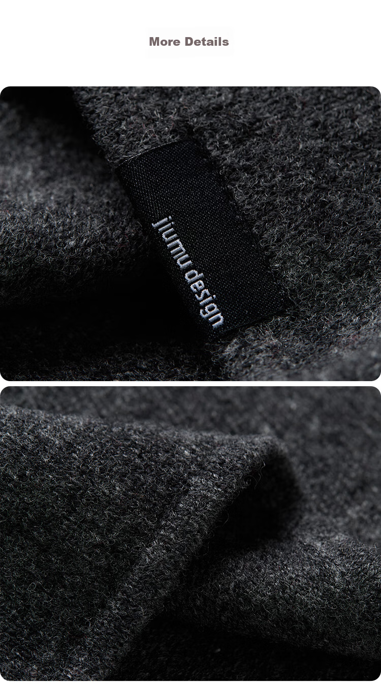 JIUMU Pure Wool Warm Neck Gaiter for Men, Autumn And Winter Cold Protection, Cycling Hoodie, Outdoor Scarf for Men in Winter 25
