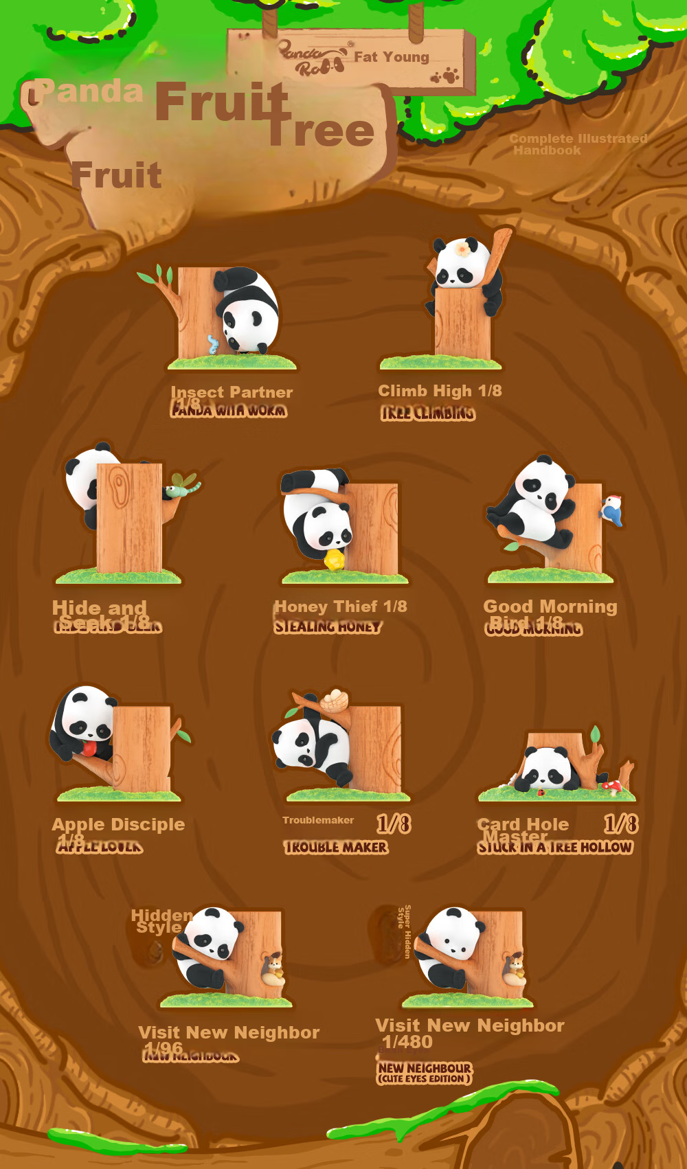 52TOYS Panda Roll, Cute Minime, Versatile Blind Box, Adorable Particles, Full Box of 20 Pieces, Mid-Autumn Festival Gift 9