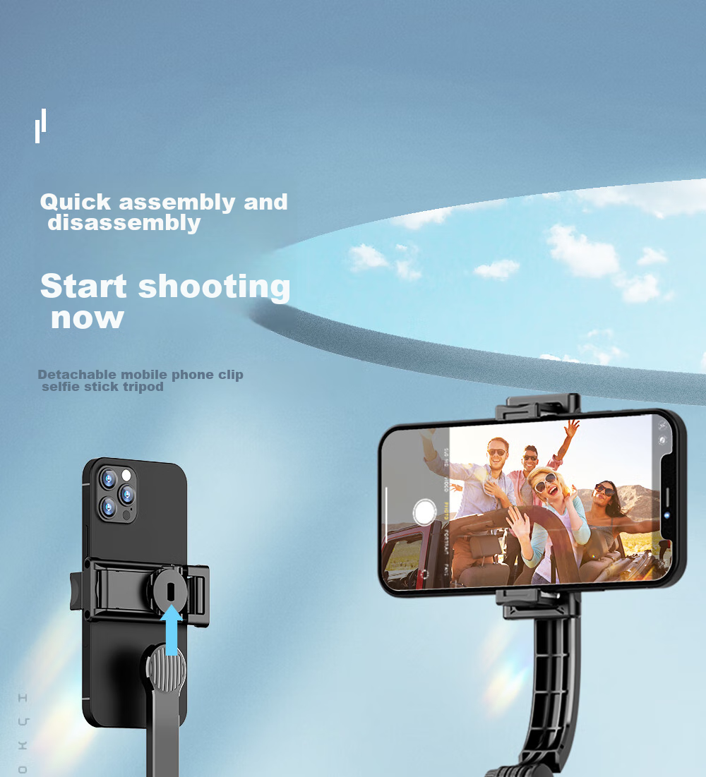 Fotopro TL-702 Portable Compact Magnetic Tripod for Phone, Bluetooth Speaker, And Live Streaming with Retractable Desig 1