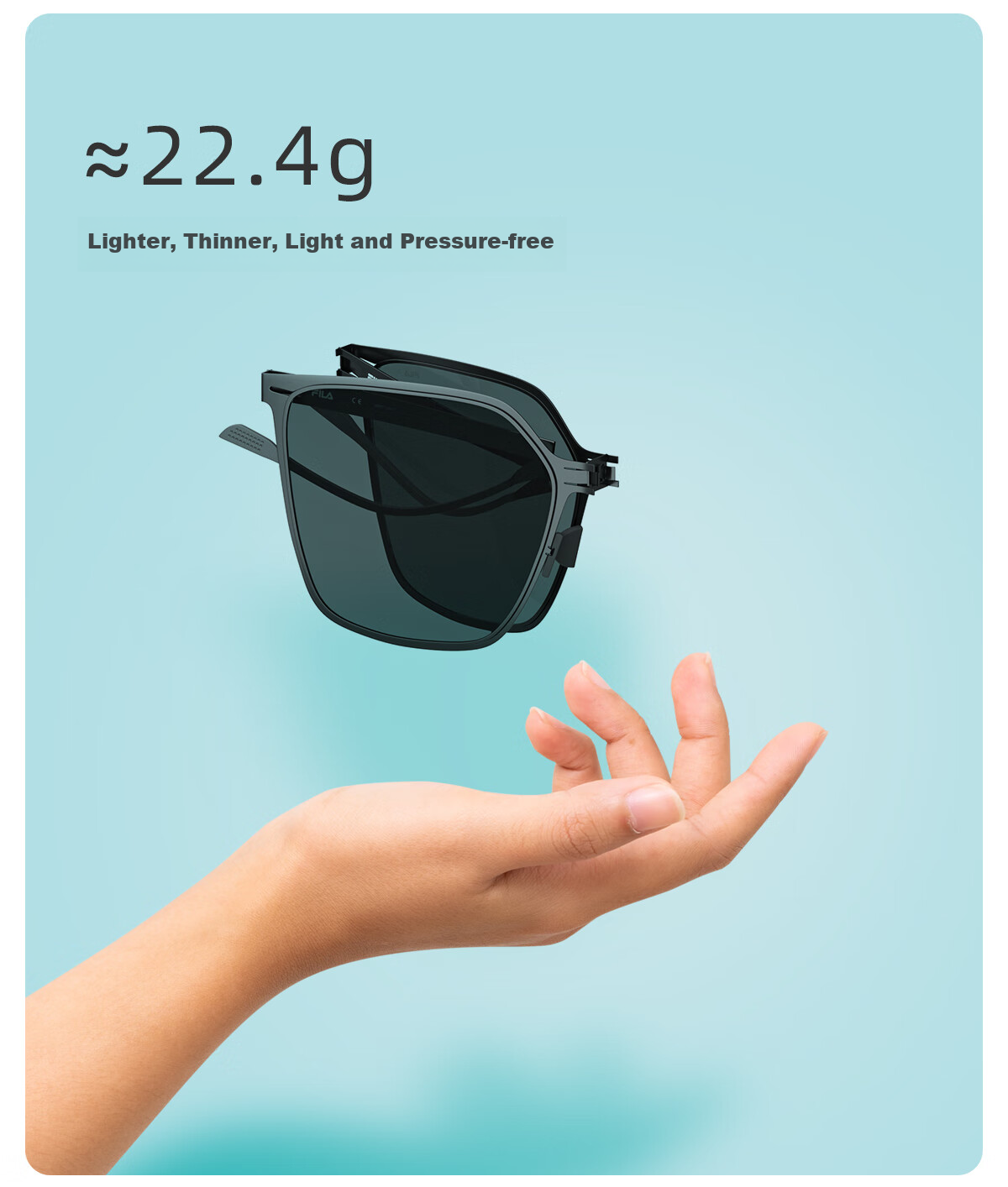 FILA Foldable Polarized Sunglasses for Men And Women, UV Protection, Portable And Compact B25 Sunglasses for Back-To And Father's Day 5