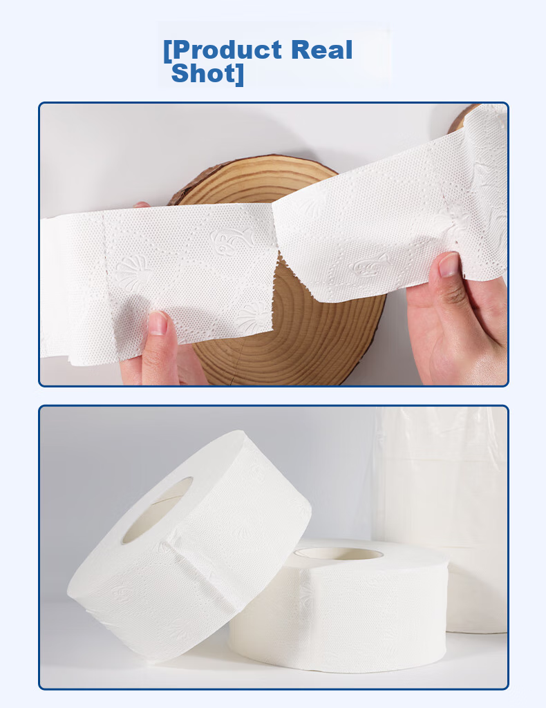 Feiyu Core Commercial Toilet Paper, 4-Ply, 330g*12 Rolls, Large Roll Toilet Paper, Hotel Bathroom Tissue, Hand Towels, ZB030 10