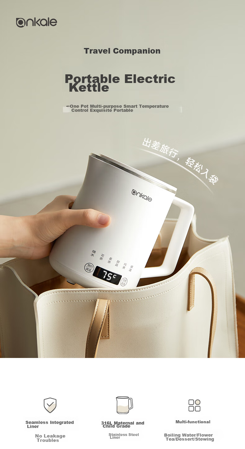 Ankale Food-Grade 316 Stainless Steel Seamless One-Piece Inner Pot Electric Kettle, Household Capacity Automatic Insulation All-In Intelligent Constant Temperature Chlorine Removal Water Boiler AJL-SH1005 1