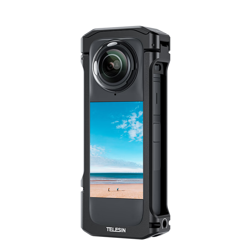 TELESIN Compatible Metal Rabbit Cage Frame Protective Case for Insta360 X4, Ultra-Light Metal Rabbit Cage