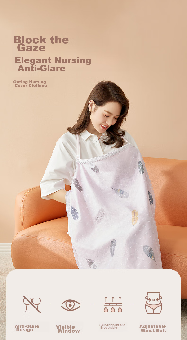 Shiyuejiejing Nursing Pad, Multifunctional Breastfeeding Cover for Outdoor Use, Anti-Exposure Nursing Cover, Whale Dream 2