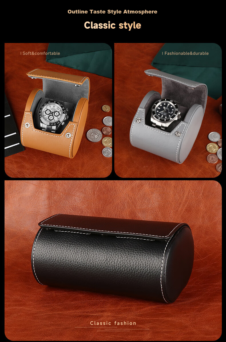 DrikLux Watch Storage Box, Portable Travel Case for Wristwatches, Suitable for Mechanical And Quartz Watches 8