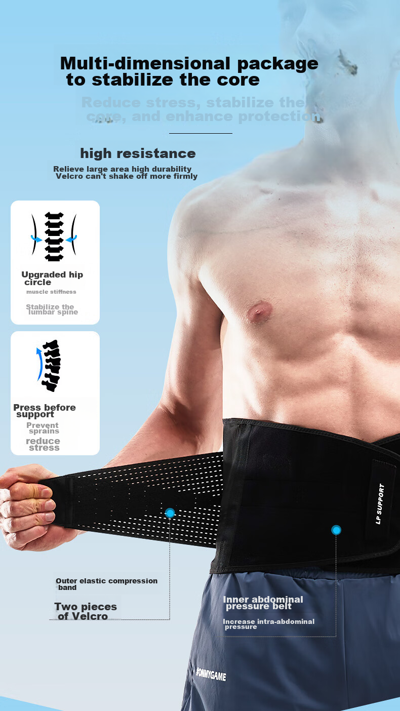 LP Lumbar Support Belt for Herniated Disc, Medical-Grade, for Men And Women, Ultra-Thin Breathable Summer Version for Lumbar Disc Strai 6