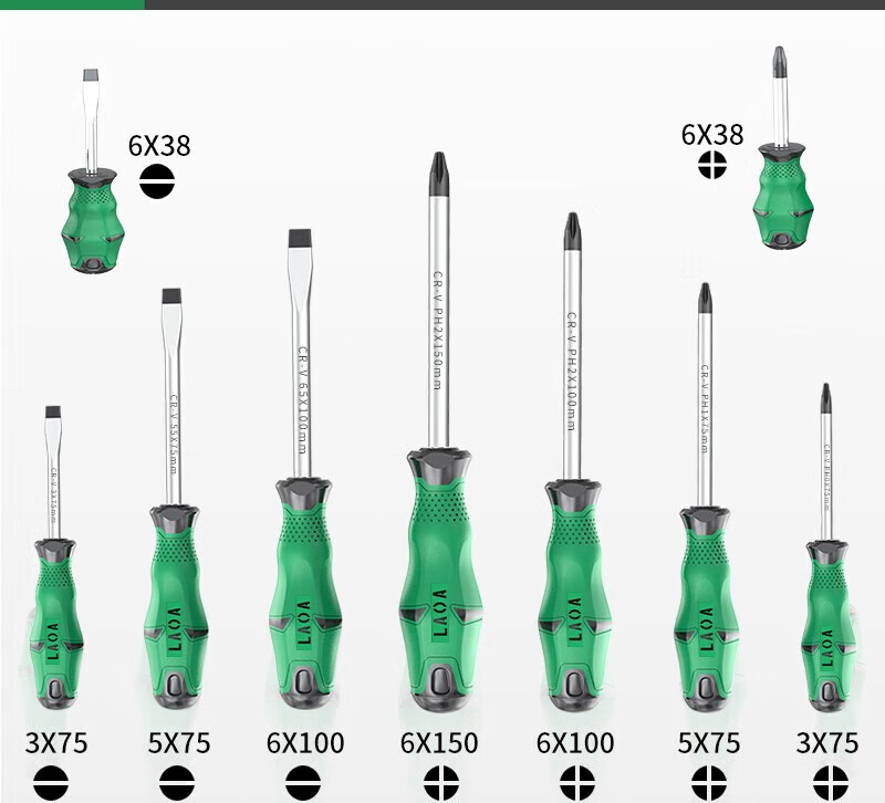 LAOA Screwdriver Set, 6 Pieces, Phillips And Flathead, Magnetic, for Home Use, LA699076 2