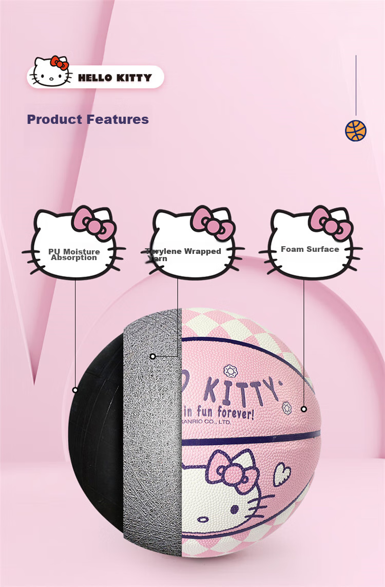 Mesuca No. 7 PU Basketball HelloKitty Girls' Gift, Valentine's Day Gift for May 20th 8