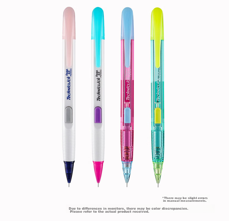 Pentel [Best-Selling Product] 0.5 Side-Press Mechanical Pencil, Student Drawing Automatic Pencil with Eraser PD105C Color-Block Limited Edition, Yellow-Gree 9