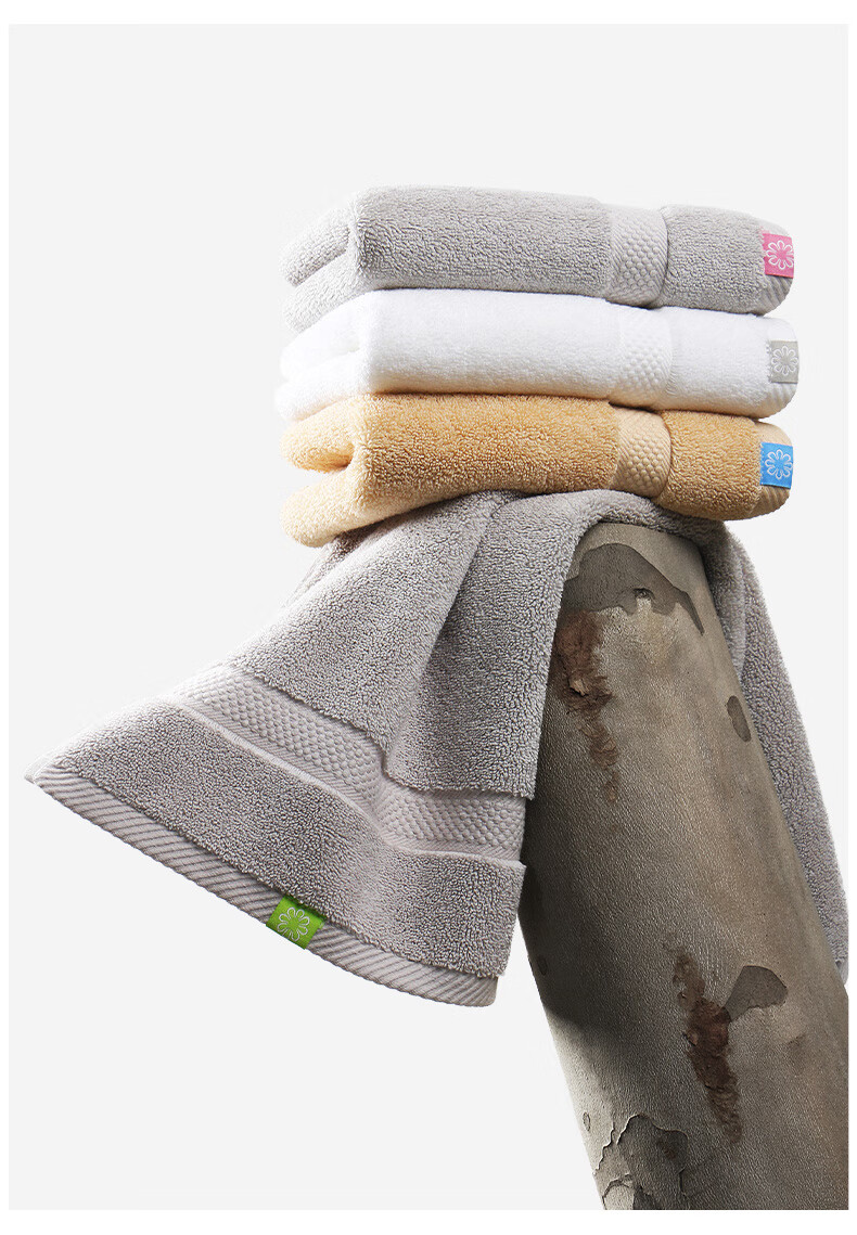 Amarelle Fit01 Absorbent Quick-Drying Soft Skin-Friendly Pure Cotton Face Towel, White 30*60cm, Pack of 3 3