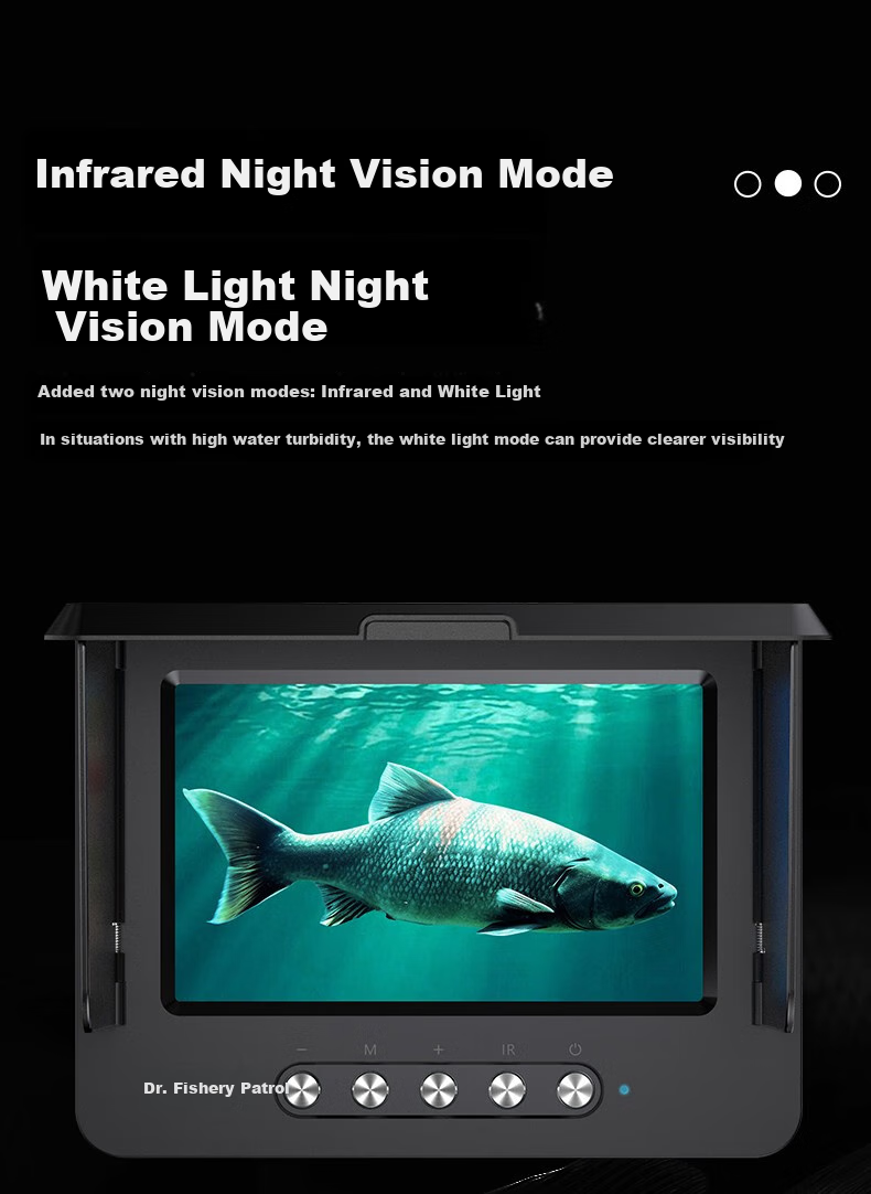 Xunyuboshi 360-Degree Rotating Underwater Fish Finder, Ultra-High Definition Probe, 4.3-Inch HD Screen + 360-Degree Temperature-Sensing Deep Head + 30 Meters 11