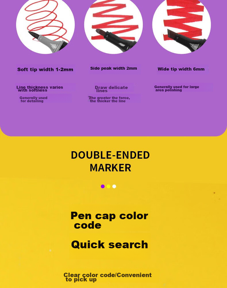 FINECOLOUR 5th Generation Alcohol-Based Double-Ended Markers, 12 Colors with Transparent Pen Case Set, Art Sketching Watercolor Pens for Drawing 18