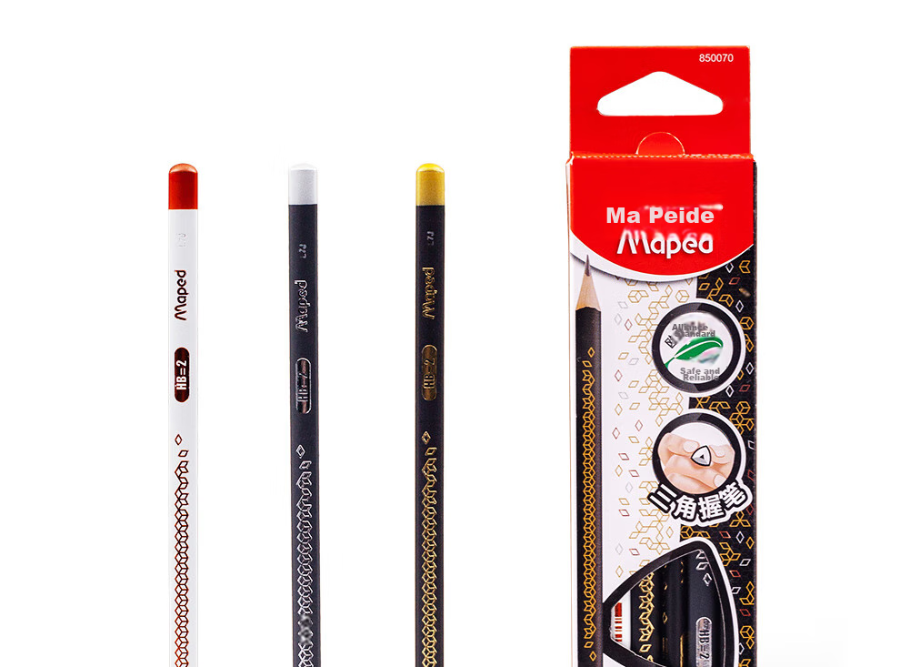 Maped Colorful Dinosaur Wooden Pencil HB, Triangular Pencil for Calligraphy Practice And Sketching, Student Posture Correction Writing Practice Pencil, 851210CH [12 Pcs/box] 8