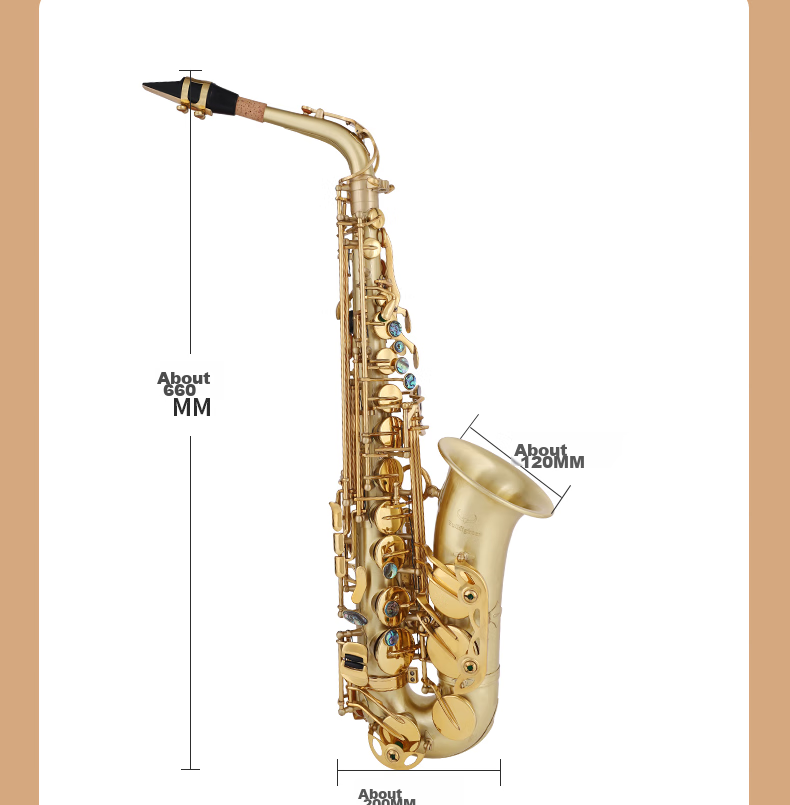 Bullfighter Saxes Instrument, Bass E-Flat Tuning, Double Reed Band, Professional Performance, Grading Exam, Universal Use 17