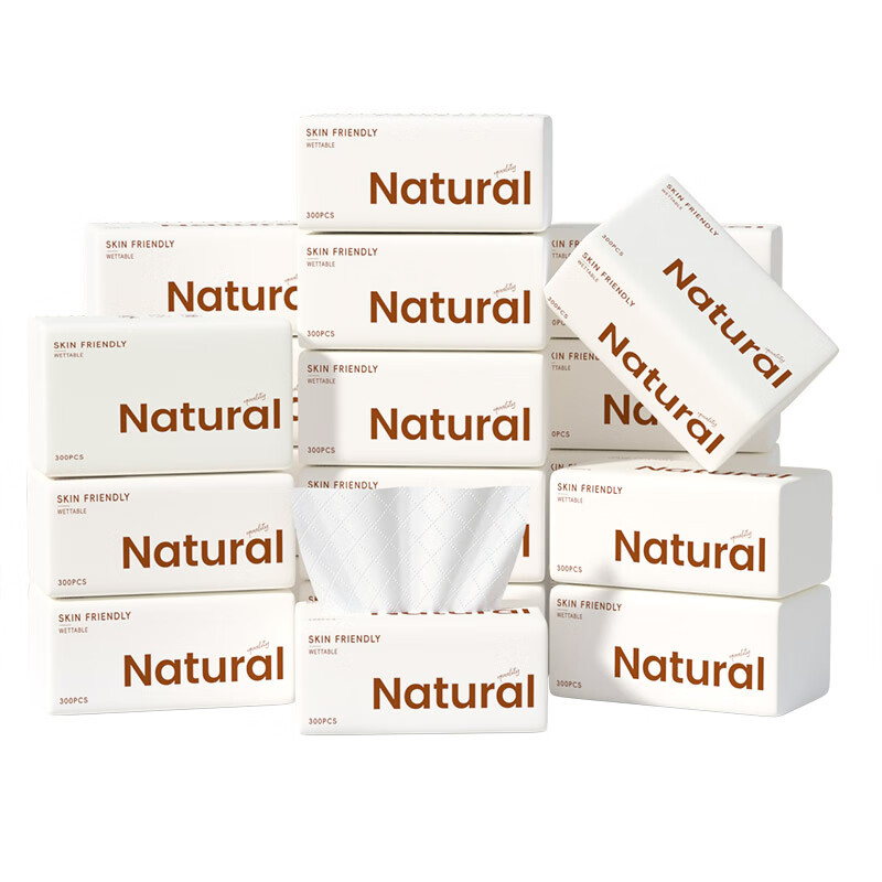 Yuebanwan Natural Wood Pulp 5-Ply Thickened Tissue Paper 30 Packs Household Napkins Facial Tissues Toilet Paper Bulk Box