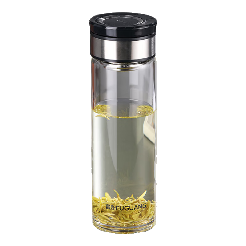 Fuguang Shangyu Series Single-Layer Tea Steeping Glass Cup, Men's And Women's Water Bottle, High Borosilicate Glass Cup for Brewing Tea, 500ml