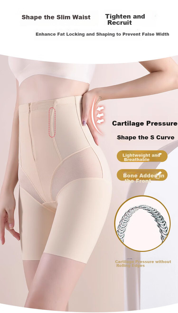 LangSha High-Waisted Seamless Shapewear Shorts for Women, Postpartum Butt-Lifting And Tummy Control Body Shaper Safety Shorts M 8