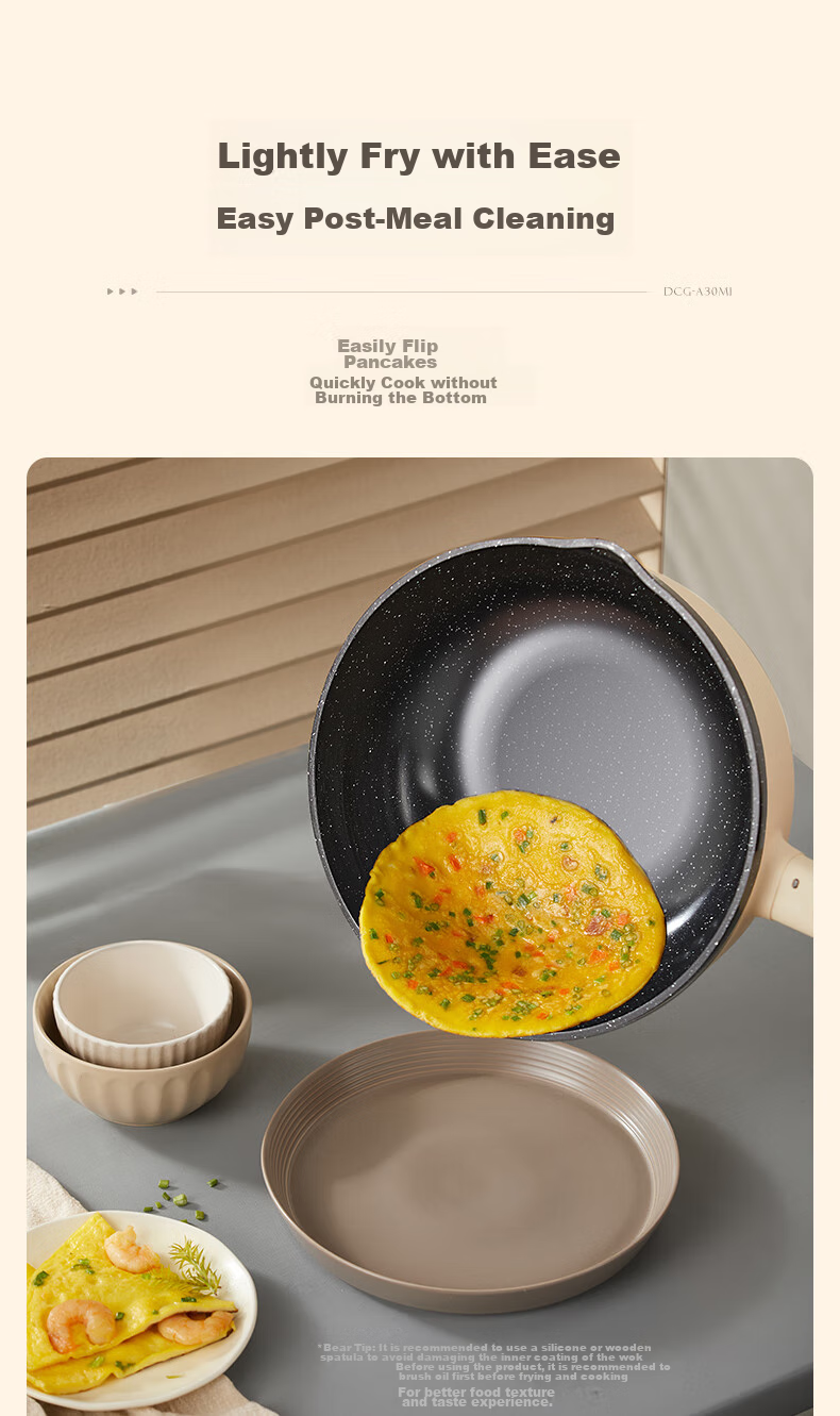Bear Electric Wok, Multi-Functional Home Cooking Pot, Electric Cooker, Hot Pot, 2.5L Small Electric Pot, Non-Stick Cooking Pot for Stewing, Frying, And Boiling in Dormitory, Noodle Cooker B24C2 5