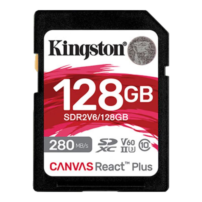 Kingston 128GB SD Memory Card U3 V60 4K Digital Camera Memory Card Read Speed 280MB/s Write Speed 100MB/s Mirrorless/DSLR Camera