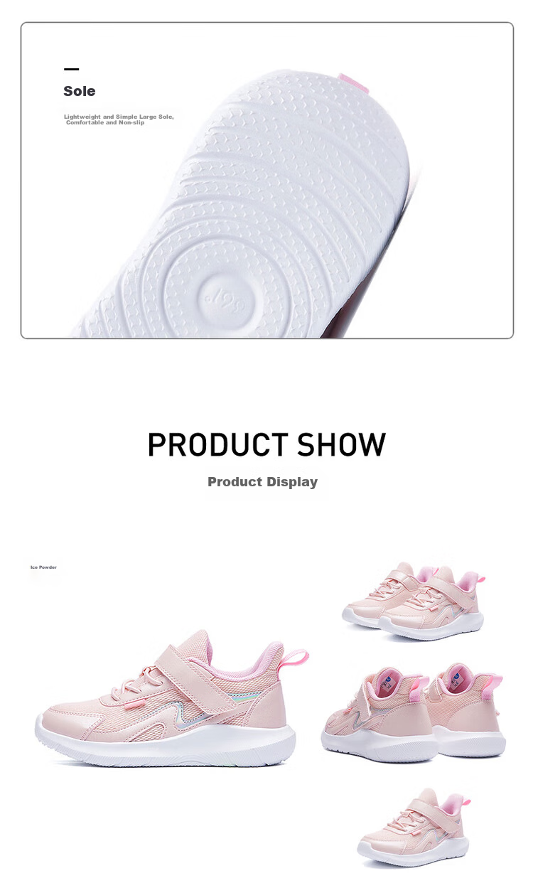 361° Children's Shoes, Girls' Sneakers, Spring And Autumn 2025, Lightweight And Breathable Casual Running Shoes for Young Children, White, Size 28 21