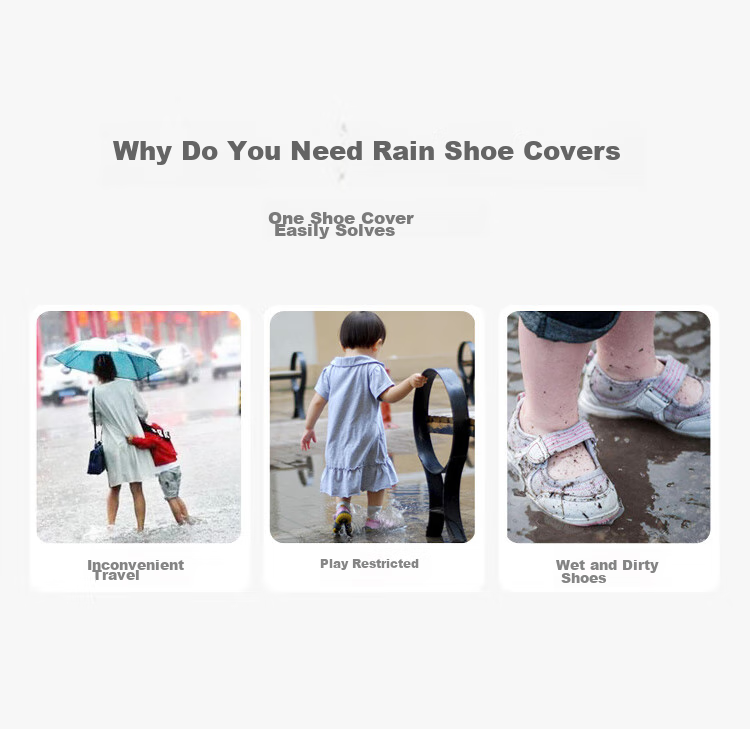 Xinqin Children's Rain Shoe Covers, Waterproof Boots for Boys And Girls, Student Rain Protection Foot Covers, Astronaut Style, XXL, Size 35-36 3