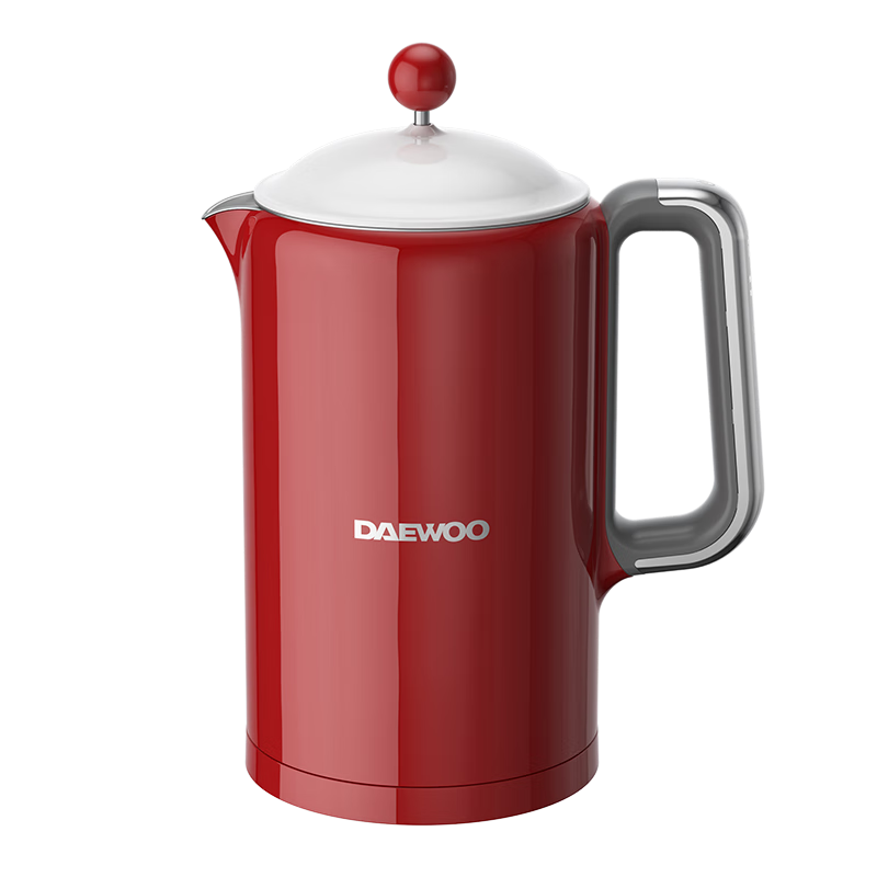DAEWOO Retro Electric Kettle, Constant Temperature Water Kettle for Home Use, Hot Water Kettle, Insulated And Temperature-Controlled Milk Maker, Stainless Steel, 1.5L Large Capacity, Gift-Giving, EK01 Red Electronic Model