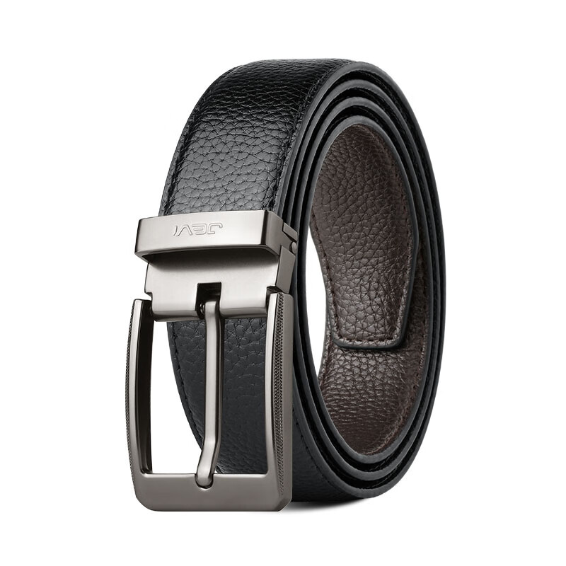 JEVI Men's Leather Belt with Pin Buckle, Trendy Business Casual Belt for Young And Middle-Aged Men, Birthday Gift for Dad Or Boyfriend 9