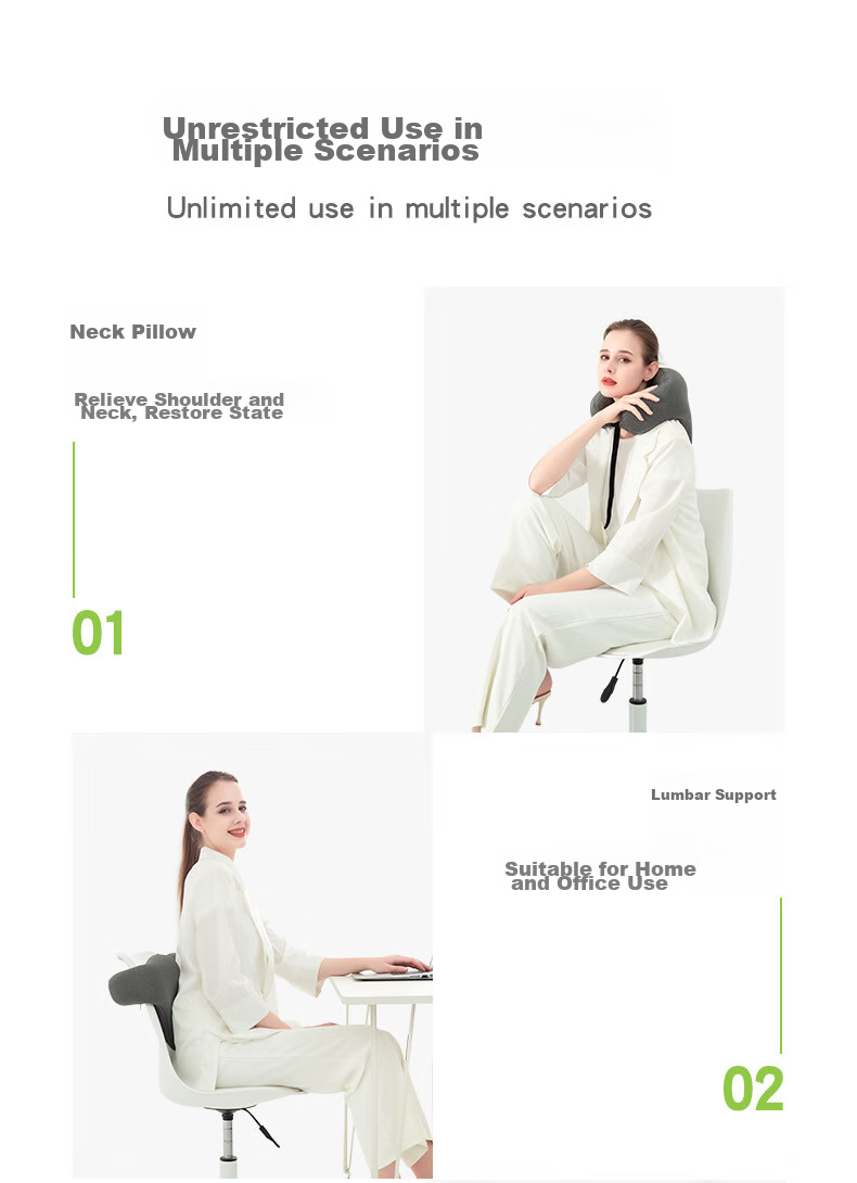 Dijialun Car Headrest, Car Neck Pillow And Lumbar Support, Memory Foam Neck Pillow for Car Seat, Cervical Spine Pillow for Car, Lumbar Support Pillow for Herniated Disc, Sleeping Correction Pillow, Single Piece 14