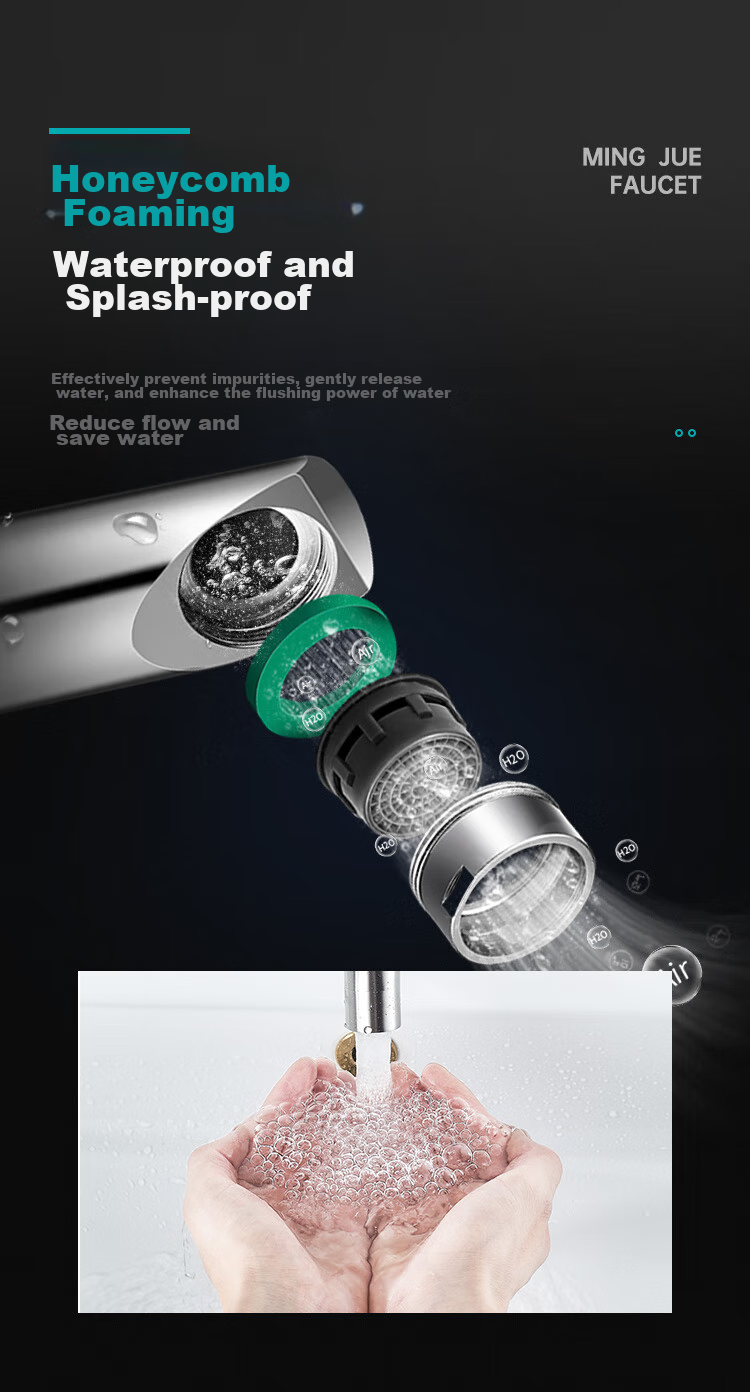 MEJUE Double-Hole Bathroom Sink Faucet, 360° Rotating Washbasin Tap, Hot And Cold Water Faucet, Z-012895 8