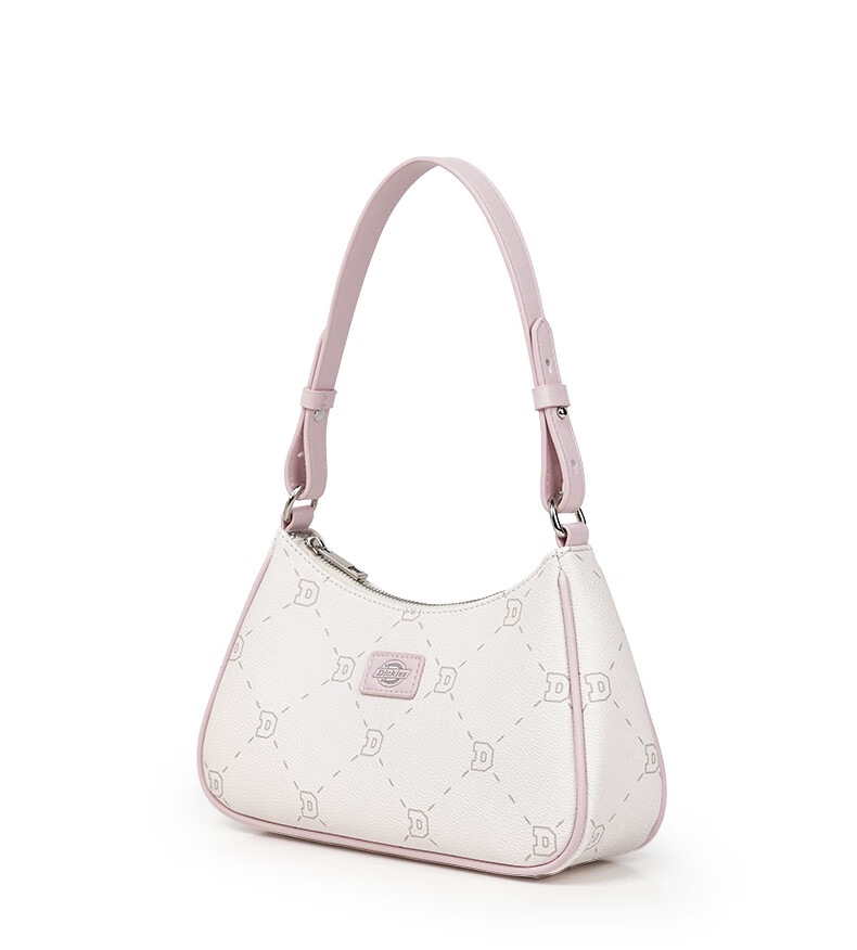 Dickies Shoulder Bag for Women, Crossbody Bag with Detachable Strap, All-Over Floral Print DK Casual Underarm Bag, High-End Handheld Tote in Pink 11