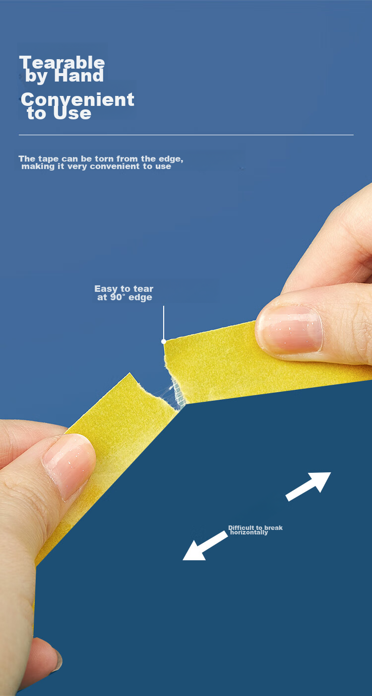 COMIX Strong Adhesive Double-Sided Tape, 30mm*10m*280μm, Single Roll Packaging, Wall And Floor Fixation, Long-Lasting And Traceless, Yellow BJ3010 4