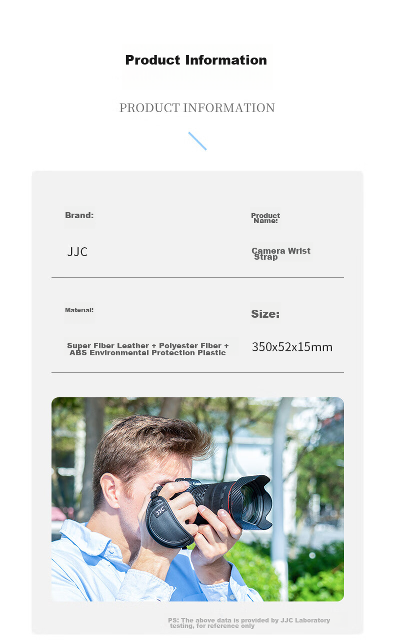 JJC Mirrorless Camera Wrist Strap, Wrist Guard, Compatible with Sony A7M5, A7M3, A6300, A7III, A7R3, Canon M50, 200D, Fuji XT20, Suitable for Nikon Wrist Strap 8