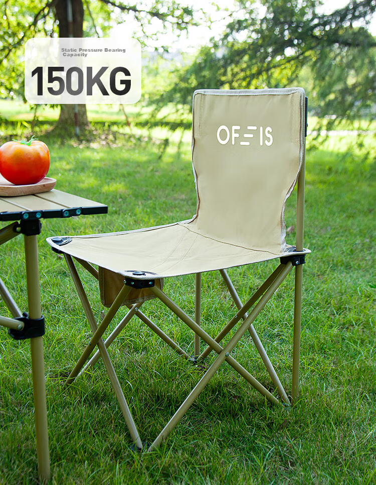 OFEIS Short Back Moon Chair, Outdoor Folding Camping Chair, Picnic Table And Chair, Leisure Beach Camping Fishing Chair, Director's Chair 37