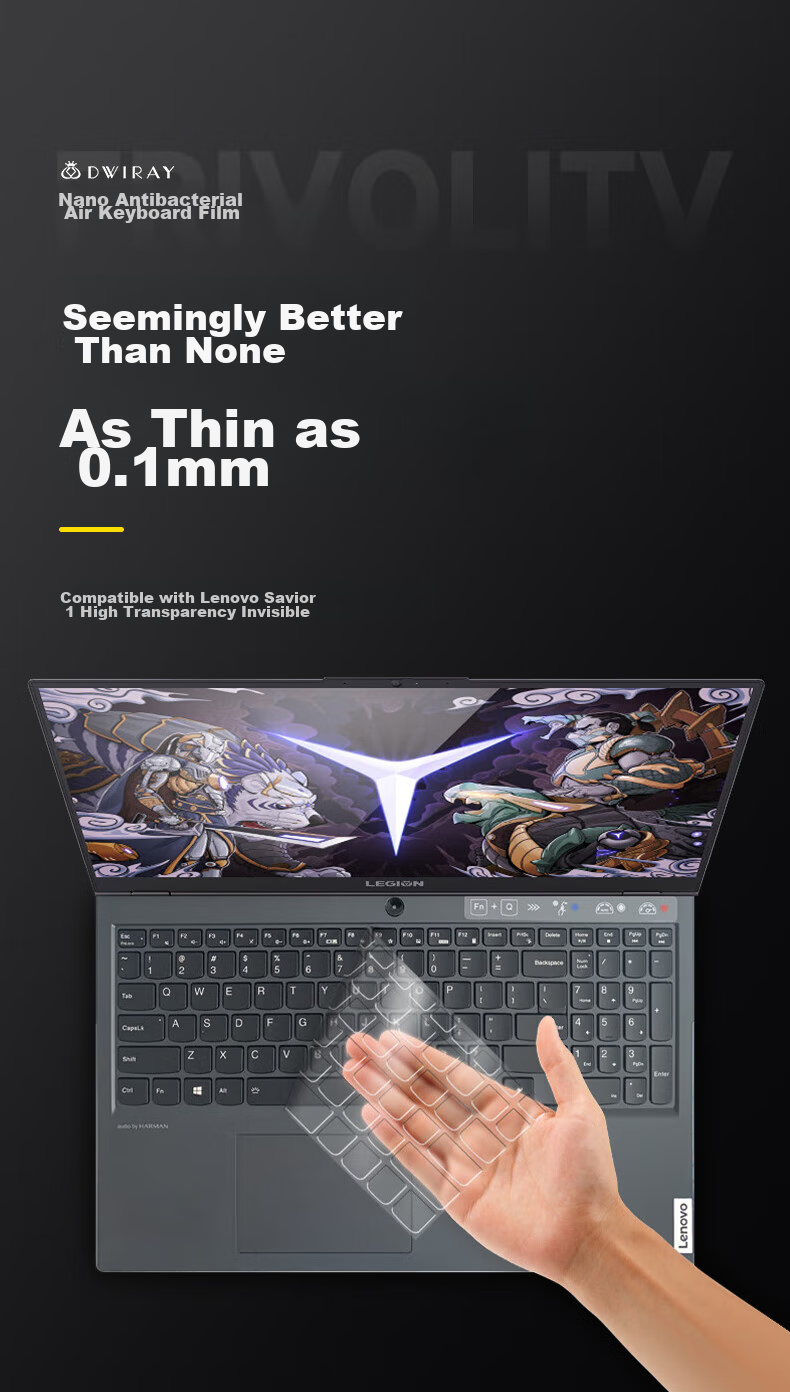 DiyiGongfang Keyboard Dust Cover Film Suitable for Lenovo Legion R7000/R7000P/Y7000/Y7000P/R9000P/R9000K Laptops Keyboard Protective Film 2