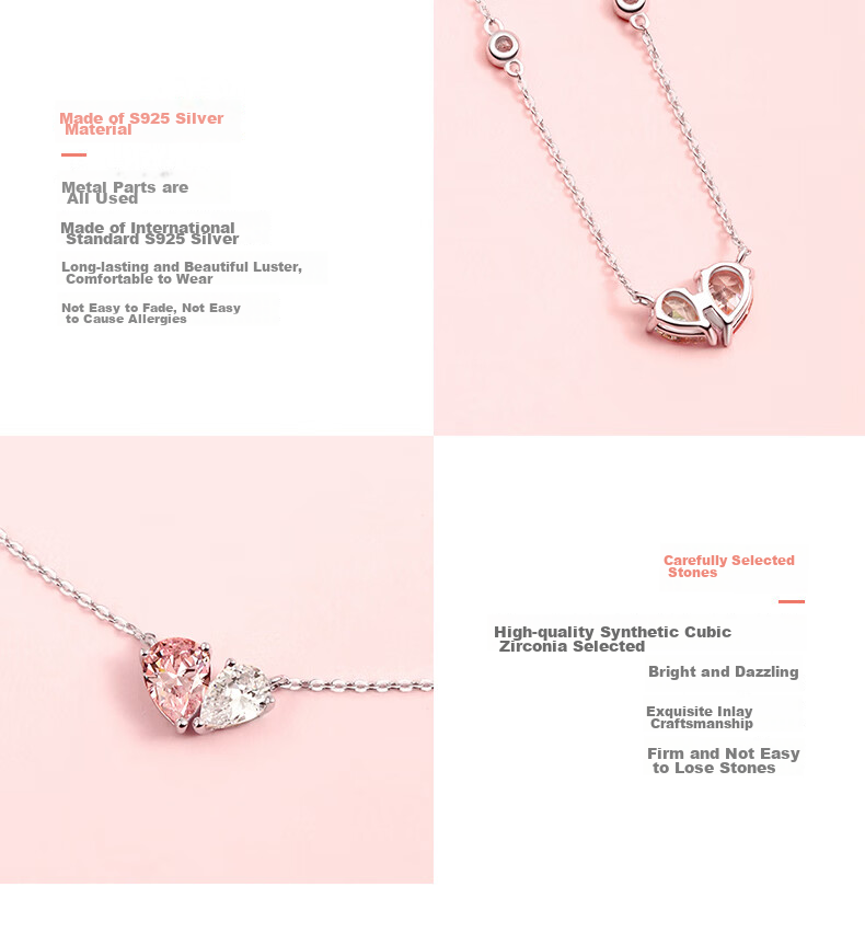 Fanci Silver Heart Pendant Necklace for Women, Elegant And Luxurious Birthday Gift for Friends 10