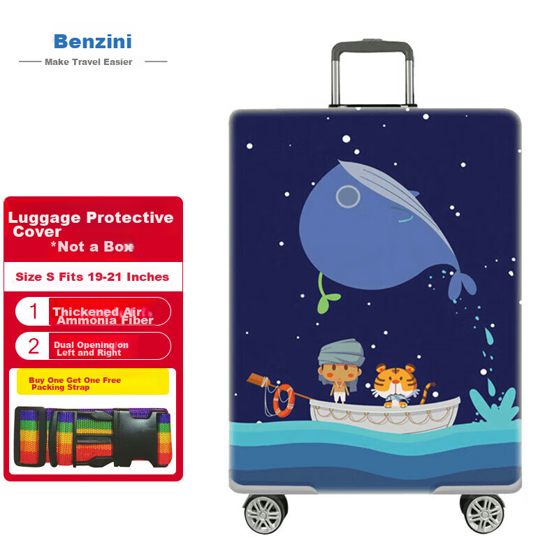 Banzheni Elastic Case Cover, Suitcase Protective Cover, Dustproof Rain Cover, Thickened Wear-Resistant Luggage Cover, for 19-Inch And 20-Inch Suitcases