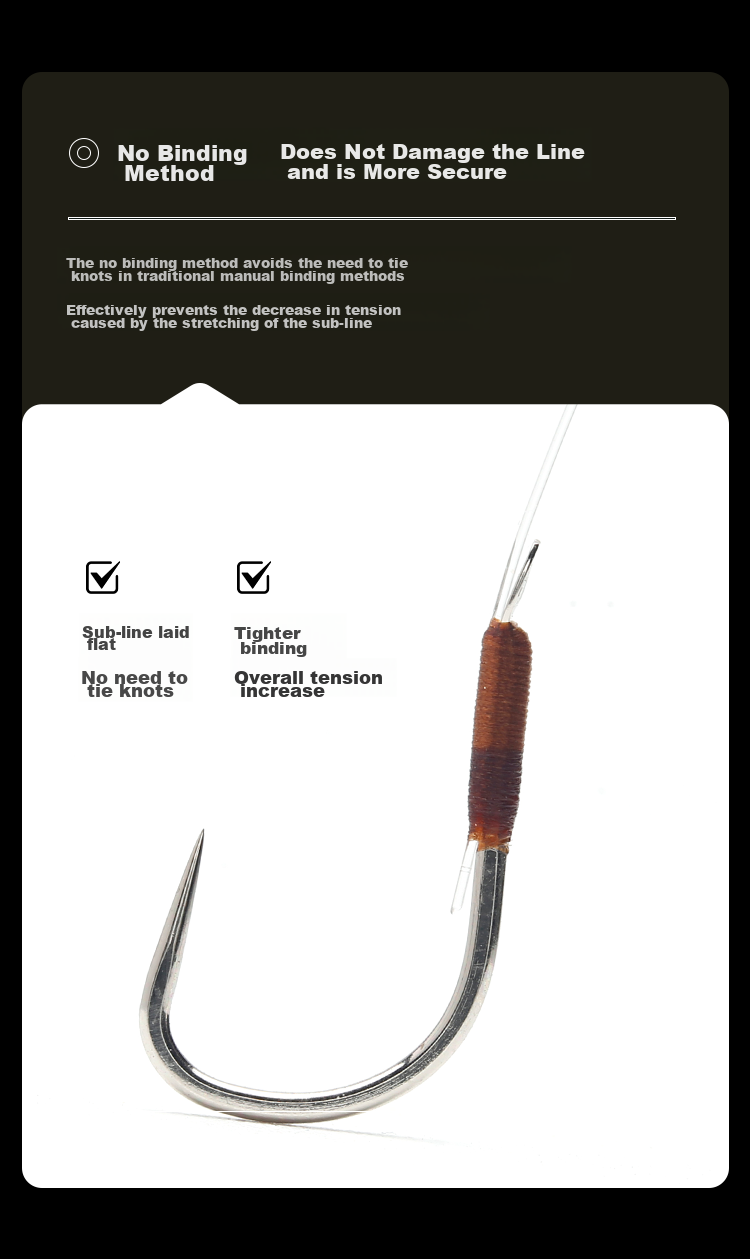 BKK Seedless Double Hook for Bighead Carp, Silver Carp, Grass Carp And Black Pit Competition, Ready-Made Large Fish Hook 3