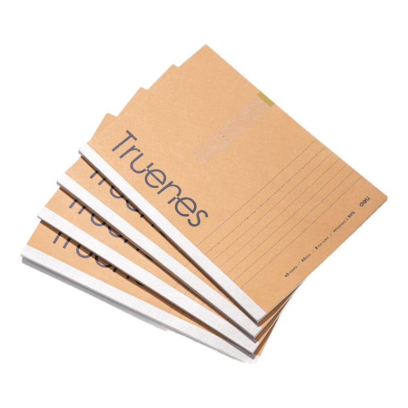Deli A5/60 Sheets Lined Paper Quick-Slip Paper Wirebound Soft Notebook for Homework And Notes, Office Supplies Single Book WA560-P
