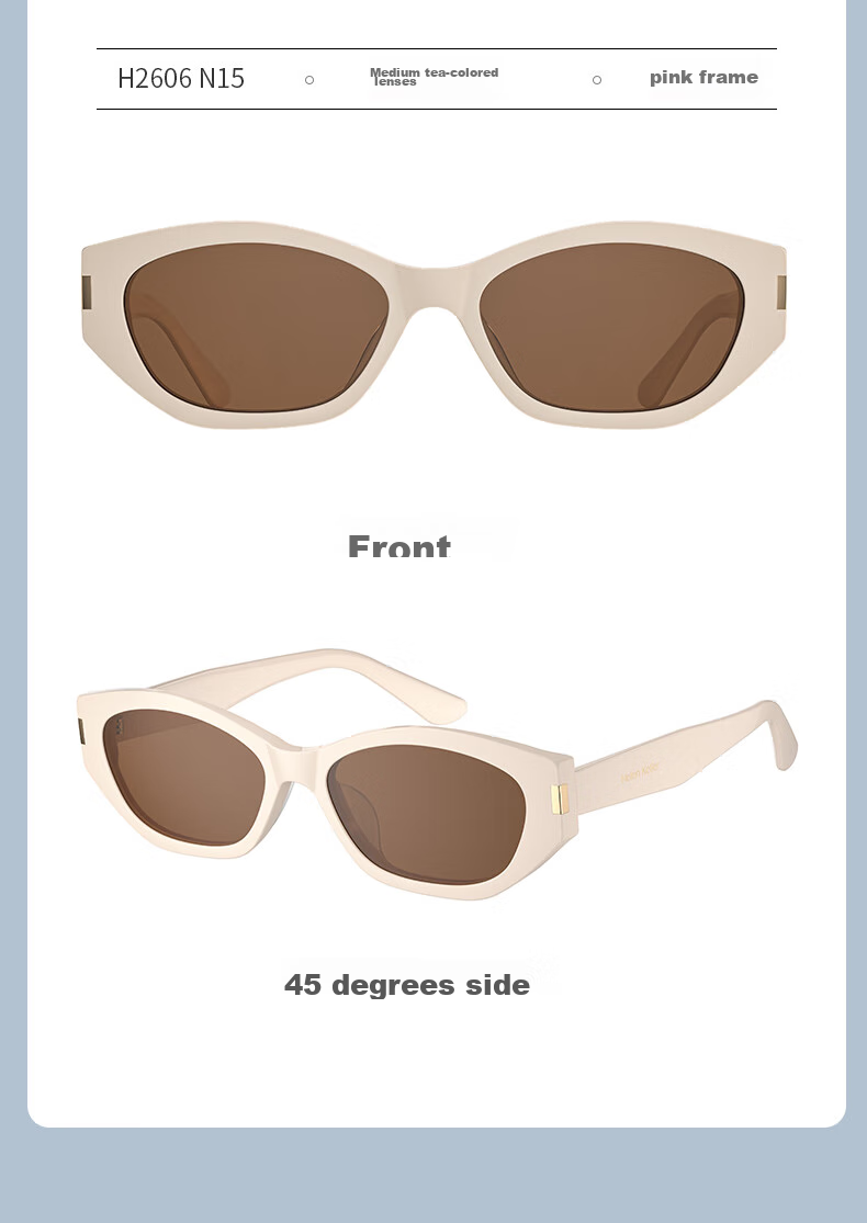 HELEN KELLER Sunglasses for Men And Women, New Style UV Protection Polarized Sunglasses for Driving, Outdoor Sun Protection, High-End Cat-Eye Sunglasses 46