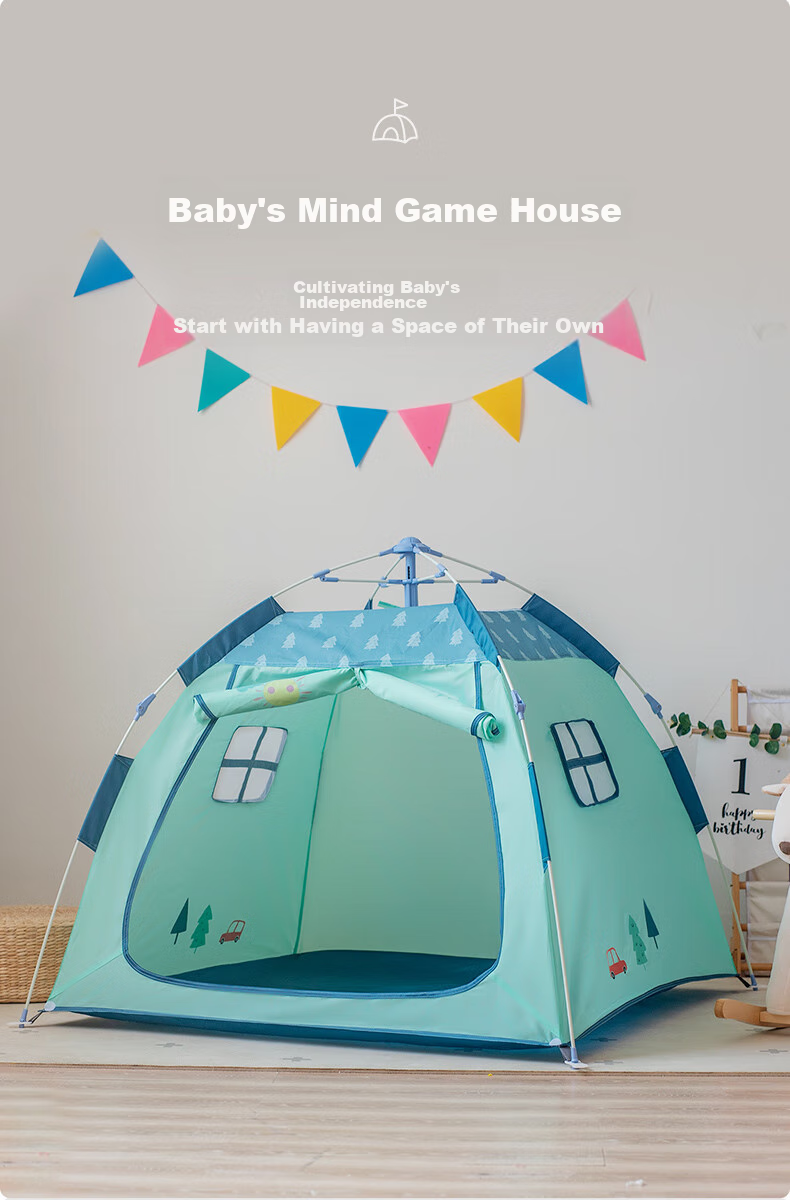 Little Dove Children's Tent Indoor Playhouse/outdoor Portable Foldable No-Installation Castle, Little Rabbit Party (Mat Not Included) 3