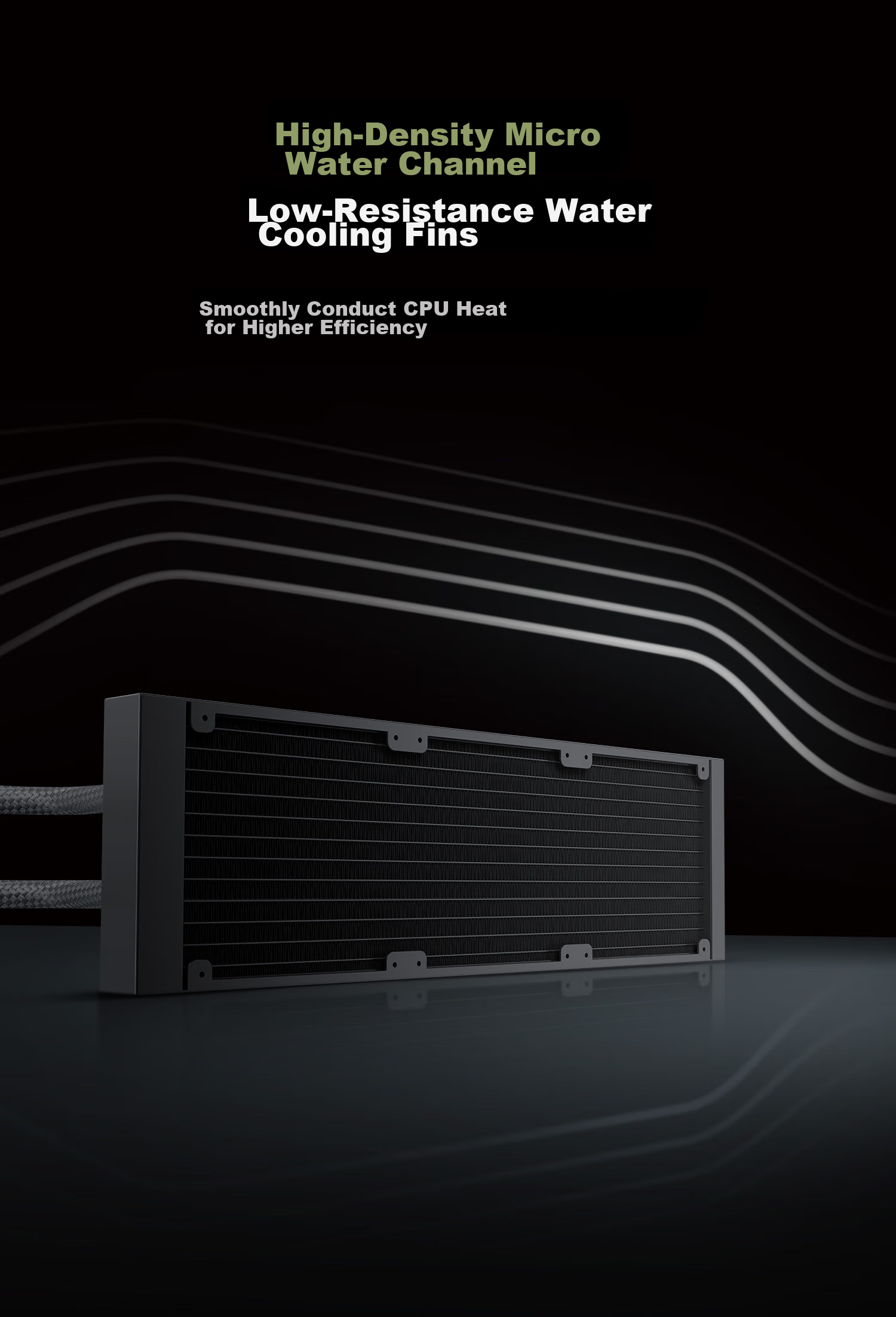 GeometricFuture Eskimo Pro 420 White All-In CPU Liquid Cooler 420 Water Cooling Radiator / INTEL / AMD / Dual Platform / ARGB Lighting Effects 9