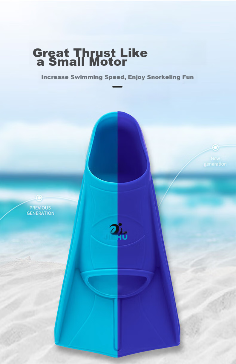 Jiehu Swimming Fins for Adults And Children, Professional Swimming Diving Speed Boosting Comfortable Durable Soft Rubber Flippers Training Equipment 3