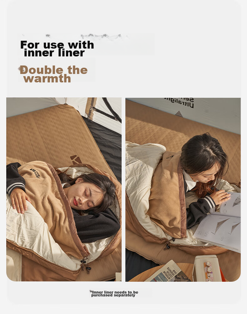 MOBIGARDEN Xiangyun Sleeping Bag 1.0 Outdoor Camping Single Warm Envelope Sleeping Bag NX25662006 Pine Green 8